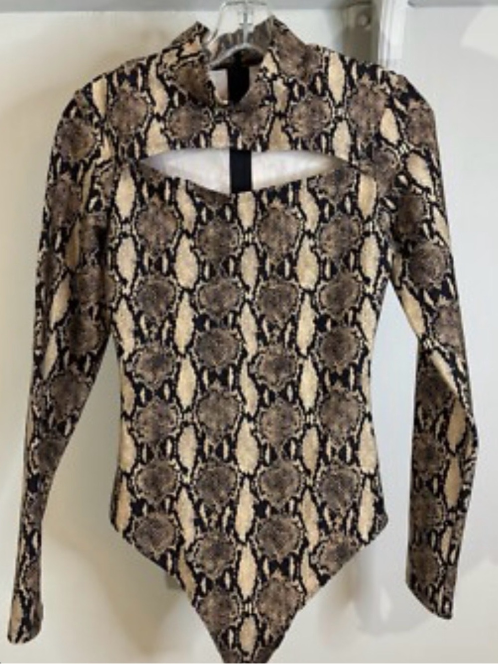 A.L.C Mock neck bodysuit Python